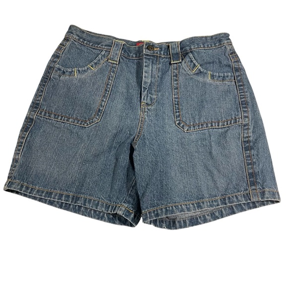 Faded Glory Pants - Vtg Faded Glory Blue Denim Jean Shorts Y2K Womens 14 Retro Mom High Rise Cotton